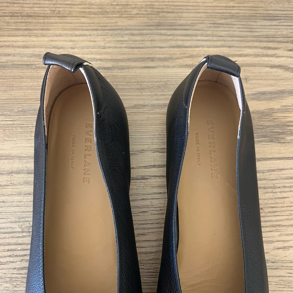 Everlane The Day Glove ballet flat black leather minimalist classic sz 8 - Picture 9 of 12